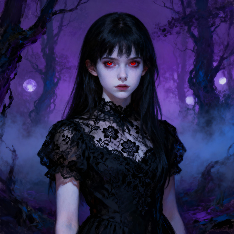 Gothic Fantasy Digital Art of a Young Girl Gothic Fantasy Digital Art of a Young Girl
