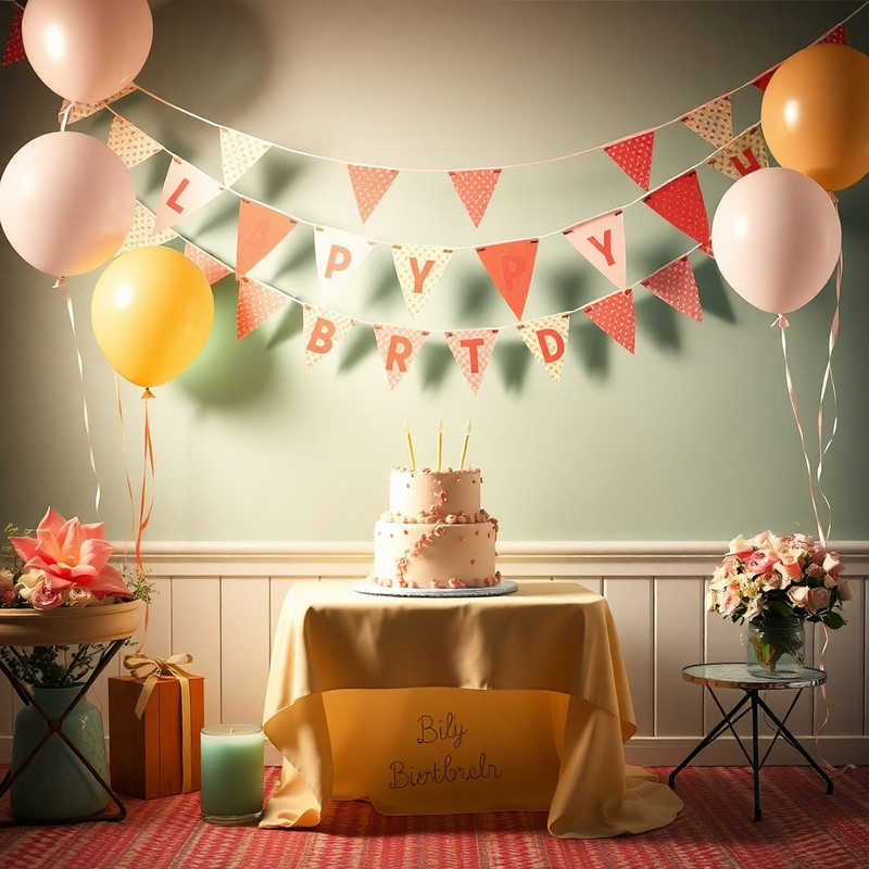 Vintage Birthday Celebration with Nostalgic Charm Vintage Birthday Celebration with Nostalgic Charm