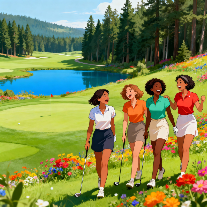 Joyful Golf Course Experience with Friends Joyful Golf Course Experience with Friends