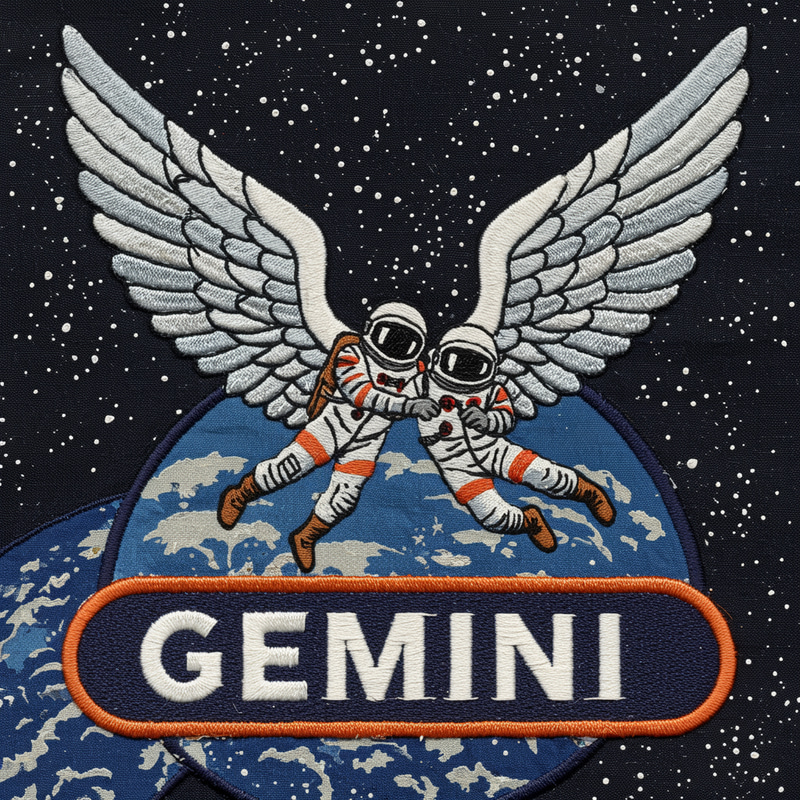 Winged Gemini Space Mission Patch Winged Gemini Space Mission Patch