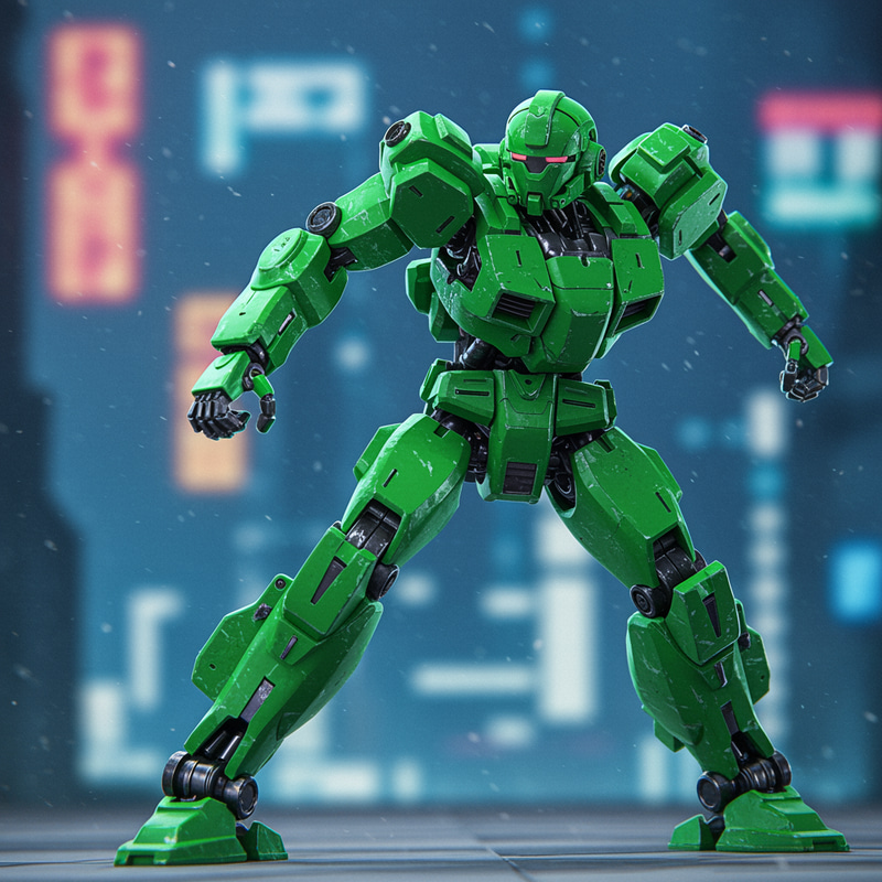 Green Animated Tech Robot Green Animated Tech Robot