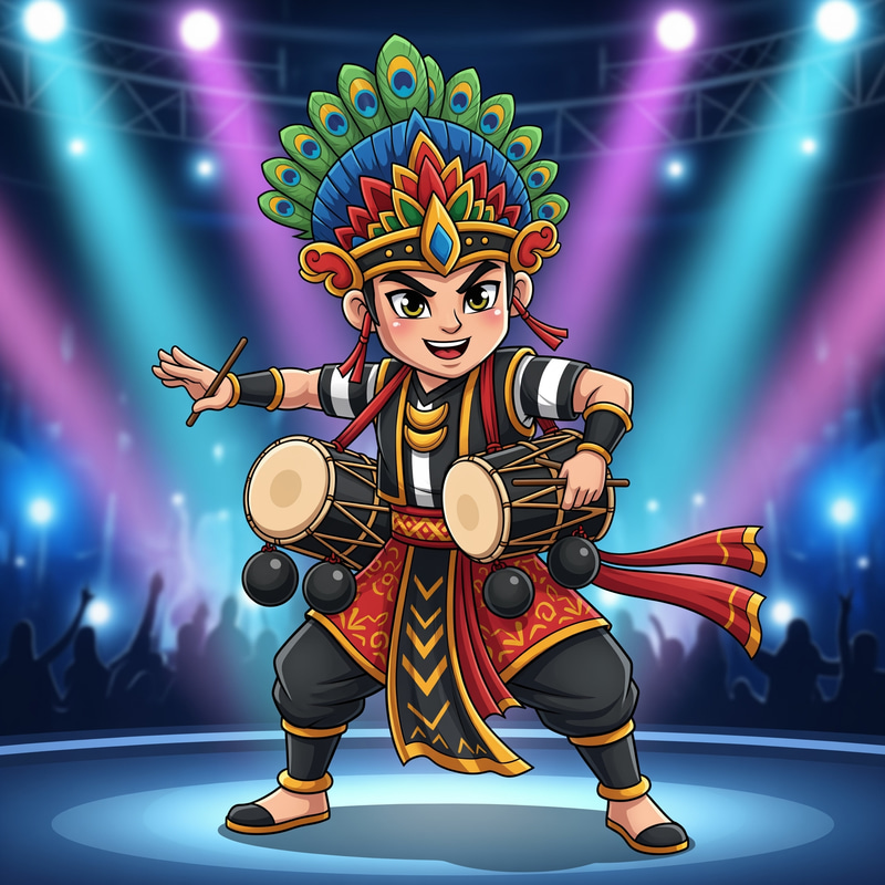 Reog Kendang Dance Mascot Animation for Competitions