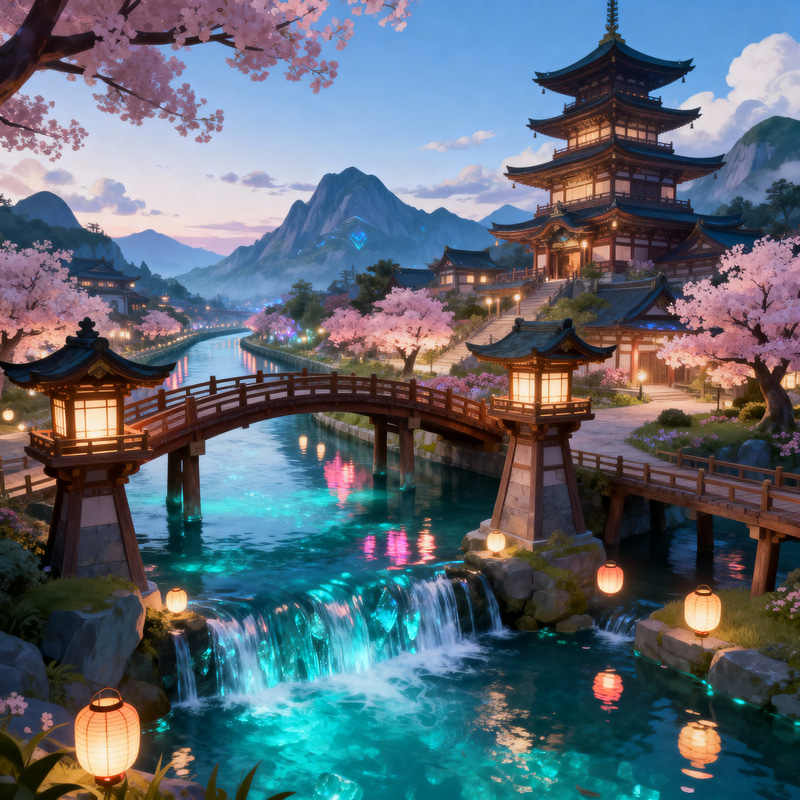 Enchanting Japanese Kingdom Inspired by Genshin Impact Enchanting Japanese Kingdom Inspired by Genshin Impact