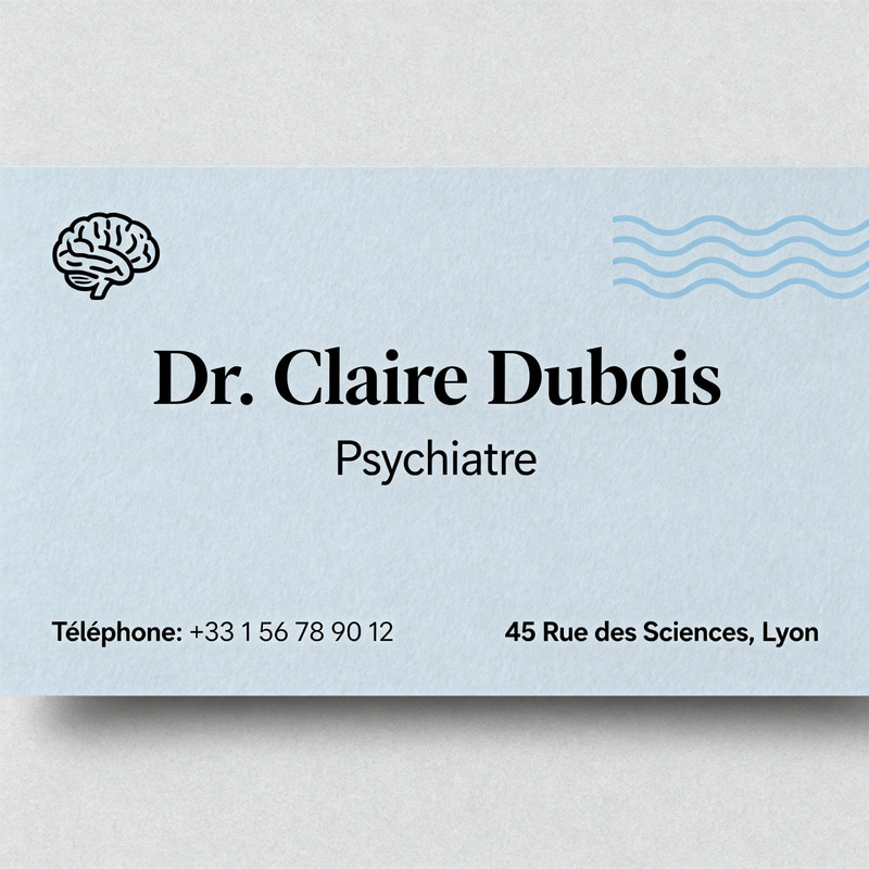 Business Card Design for Psychiatrist Business Card Design for Psychiatrist