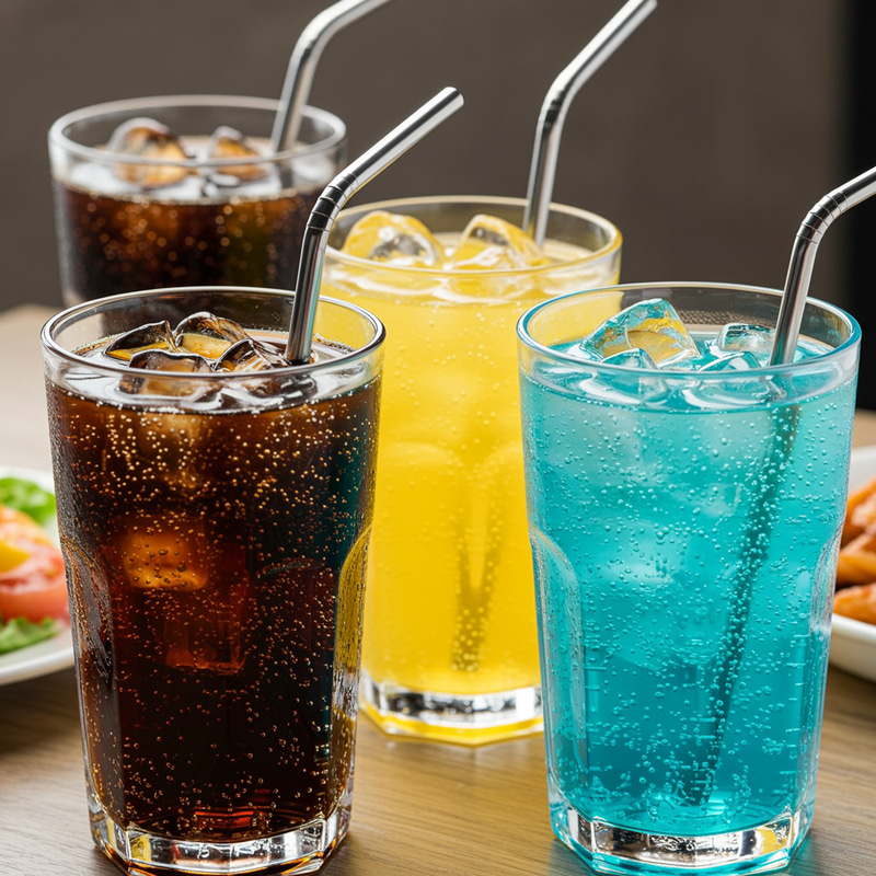 Refreshing Icy Drinks in Vibrant Colors Refreshing Icy Drinks in Vibrant Colors