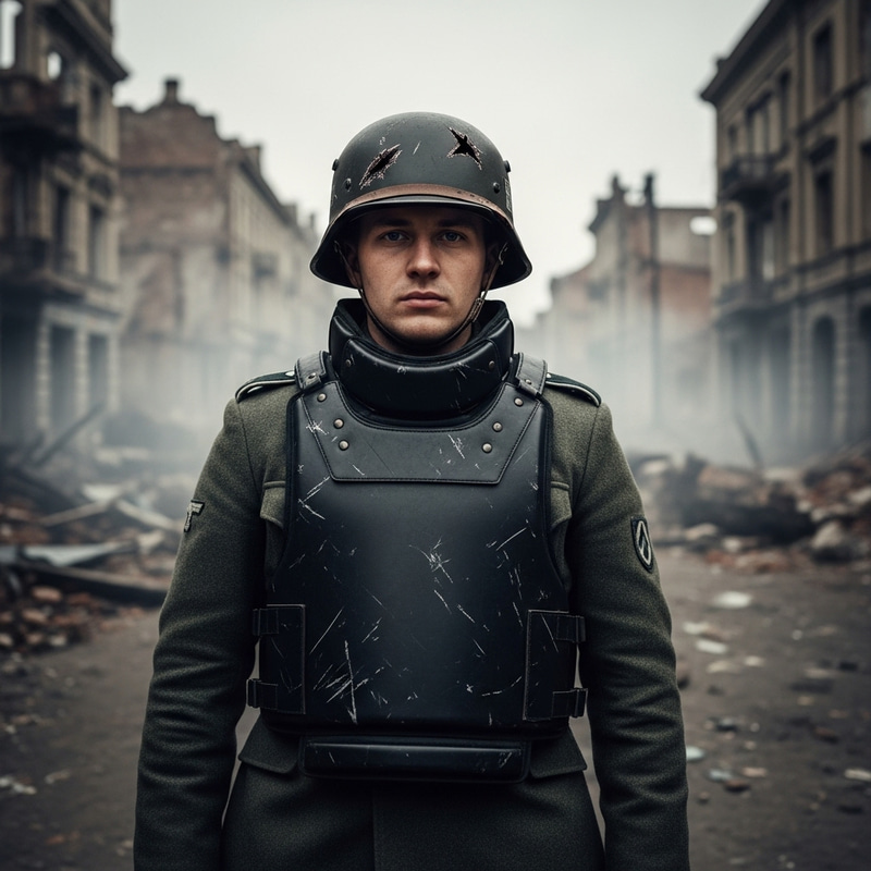 Soldier in Zabrallo Body Armor and Maska Helmet