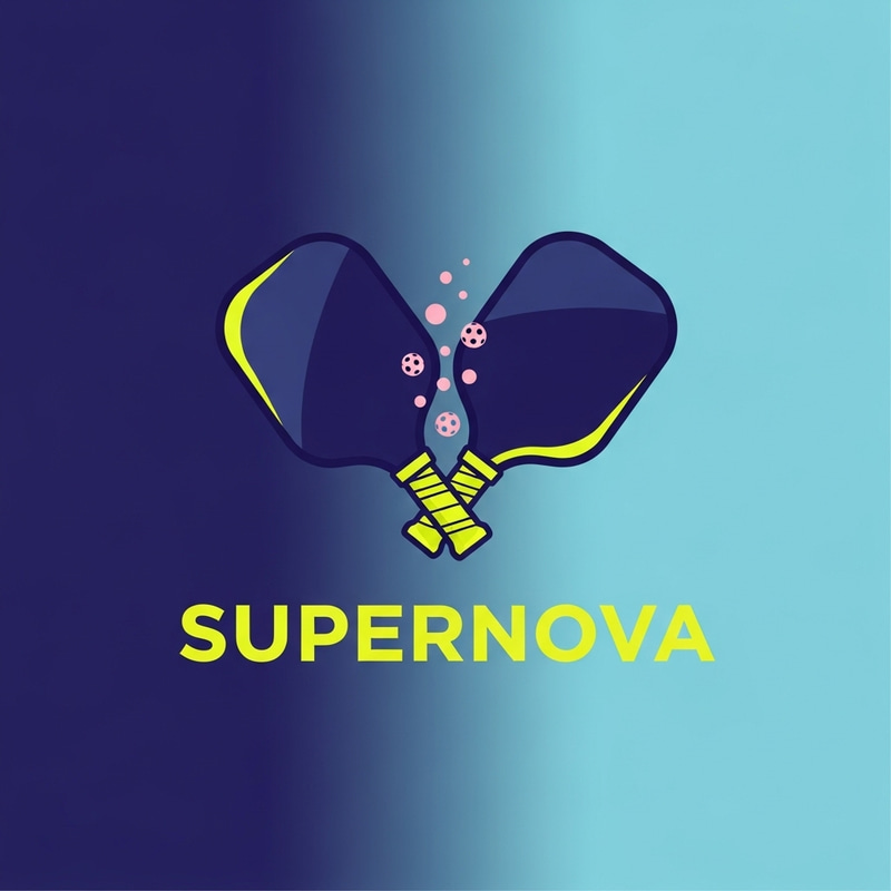 Supernova Pickleball Team Logo Design
