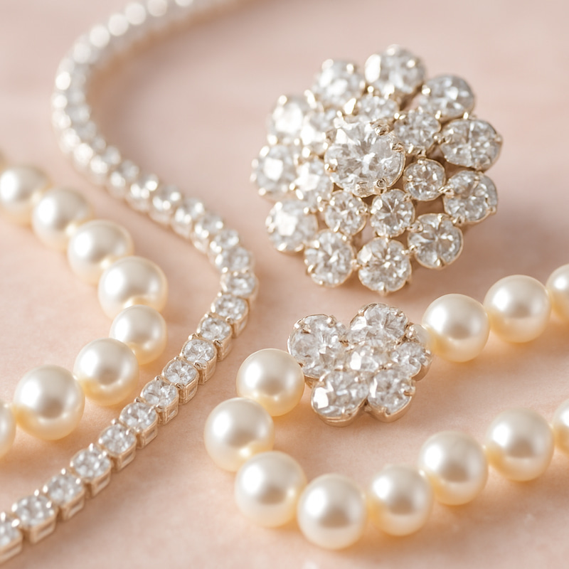 Elegant Diamond & Pearl Still Life Photography Elegant Diamond & Pearl Still Life Photography