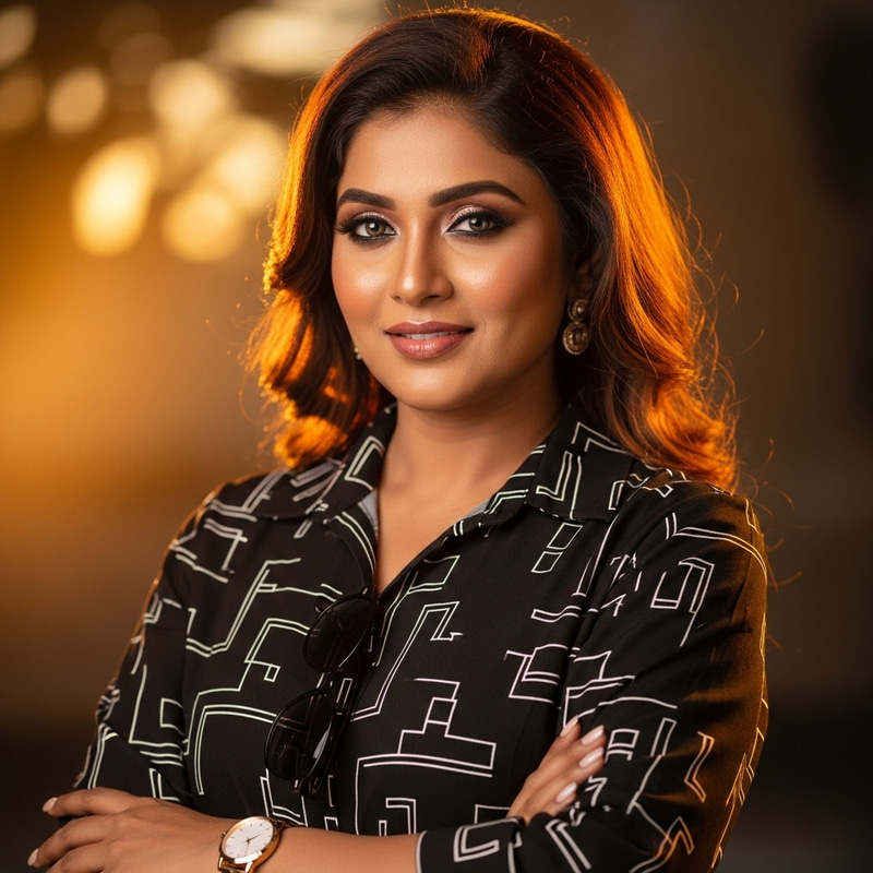 Elegant Portrait of a South Indian Woman Elegant Portrait of a South Indian Woman