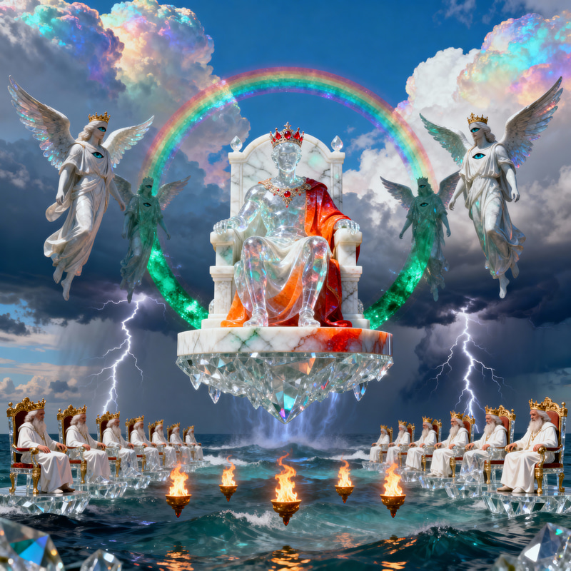 Epic Hyper-Realistic Throne in Celestial Sky