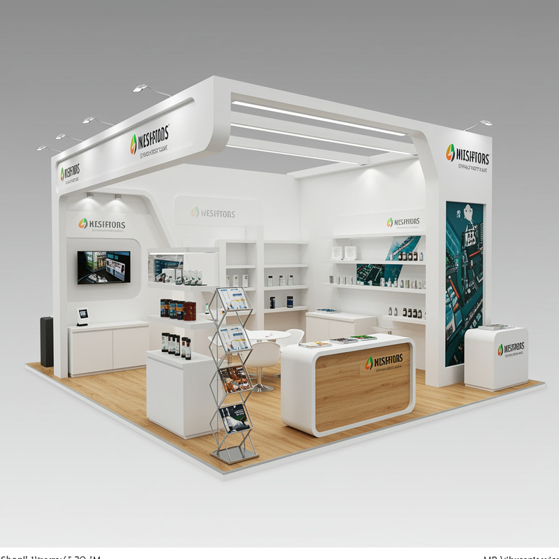 9 Sqm Shell Scheme Exhibition Booth with Open Sides