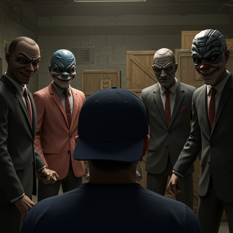 Payday Characters Spotting a Dropped Hat Payday Characters Spotting a Dropped Hat
