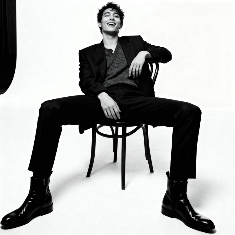 Striking Black and White Fashion Portrait