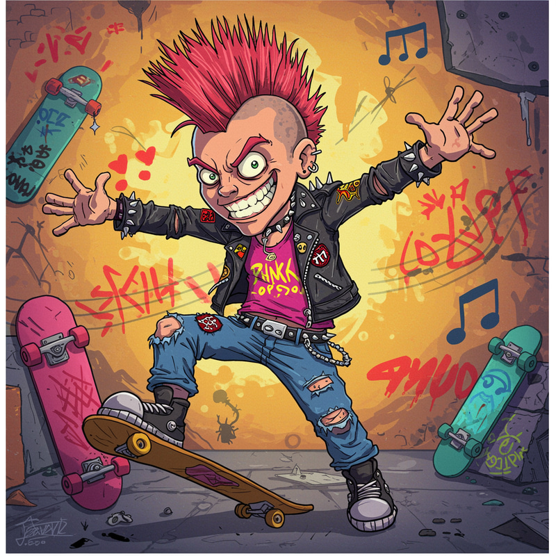 Pop Punk Band Mascot Design Pop Punk Band Mascot Design