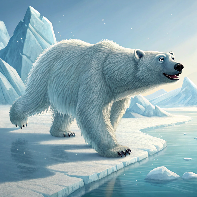 Cool Polar Bear Animation on Ice Cool Polar Bear Animation on Ice
