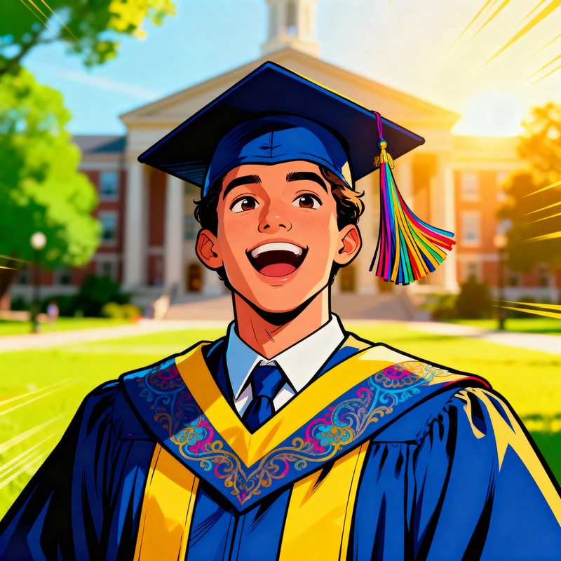 Joyful Graduation Caricature Art Joyful Graduation Caricature Art