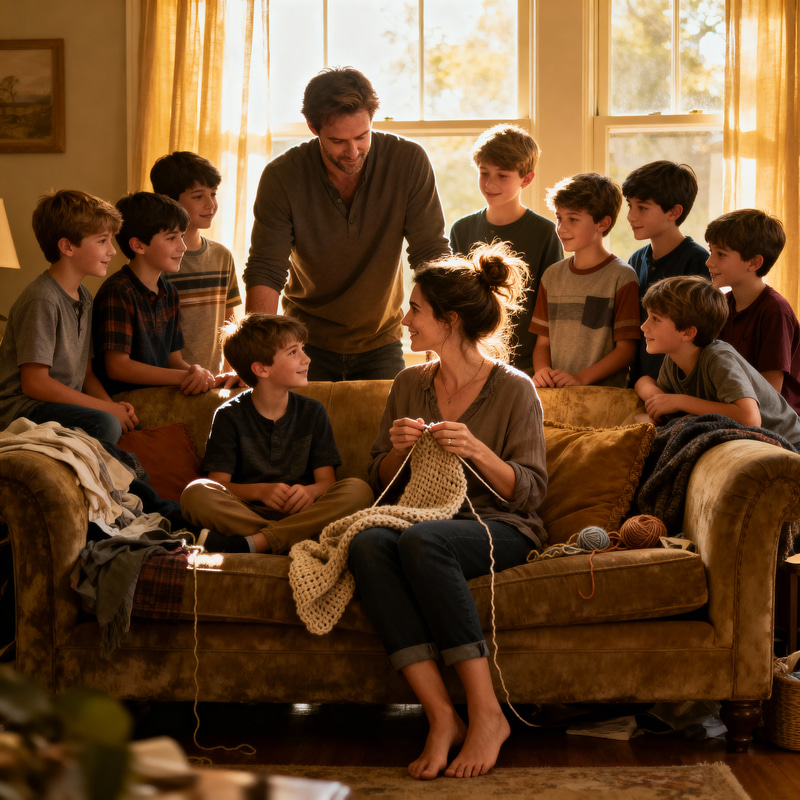 Warm Family Moments: 42 Boys in Adoration Warm Family Moments: 42 Boys in Adoration