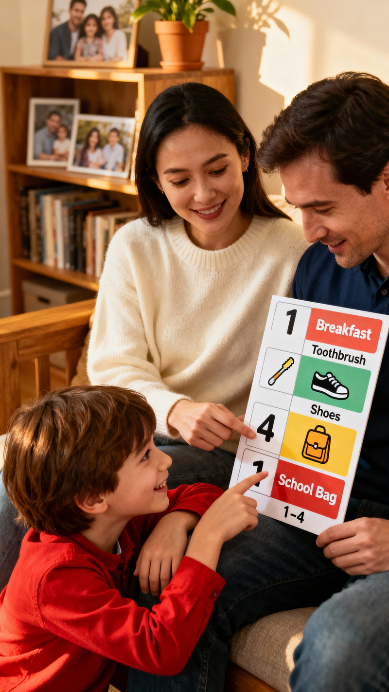 Countdown Visual Routine Chart for Families