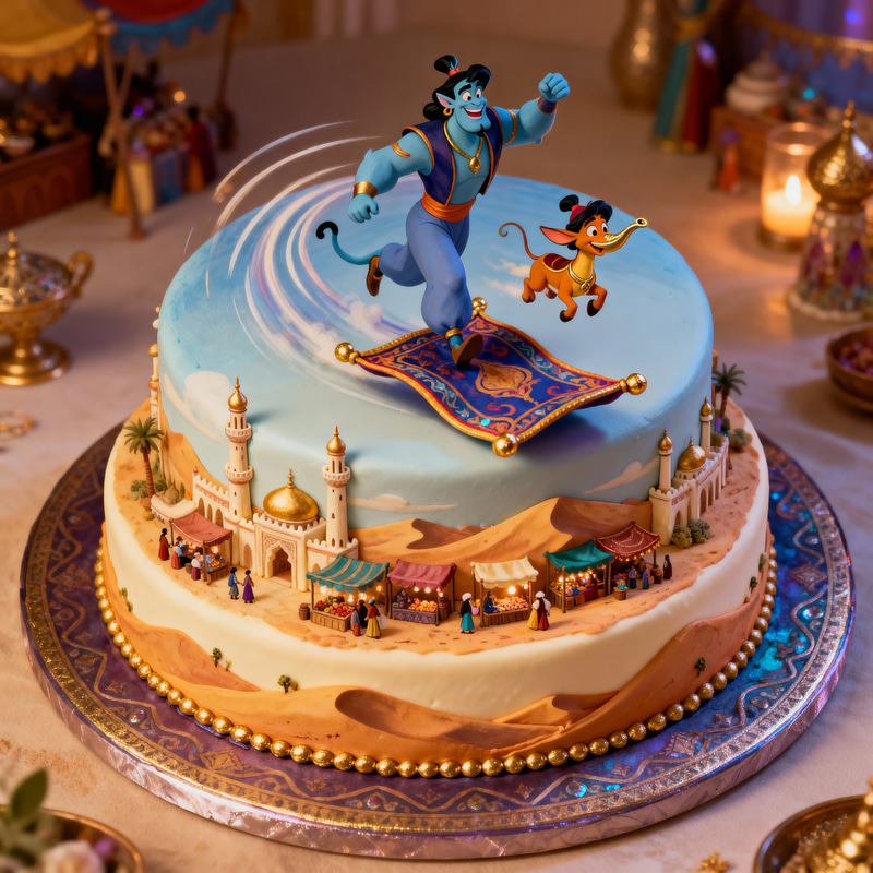 Agrabah Aladdin Cake - Magical 2 Tier Design