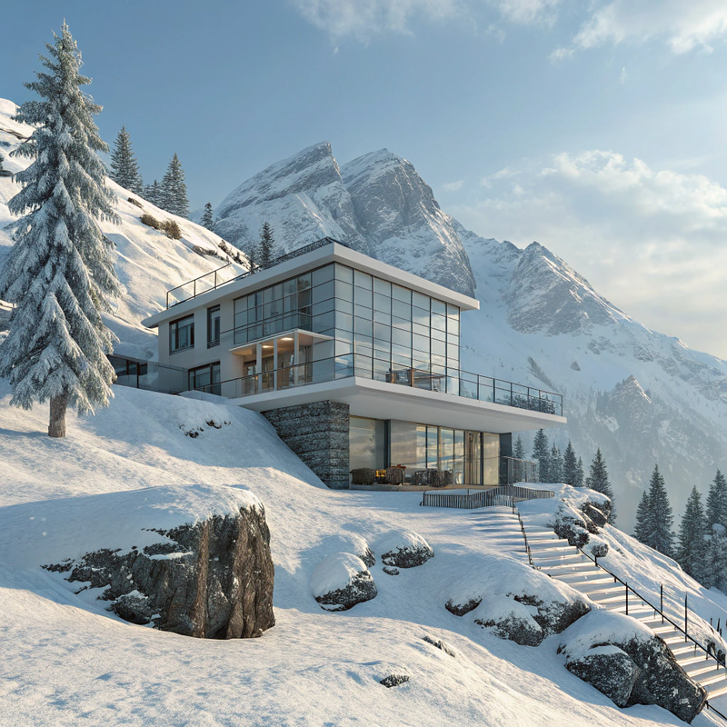Modern Minecraft Base Ideas in Snowy Biome Modern Minecraft Base Ideas in Snowy Biome