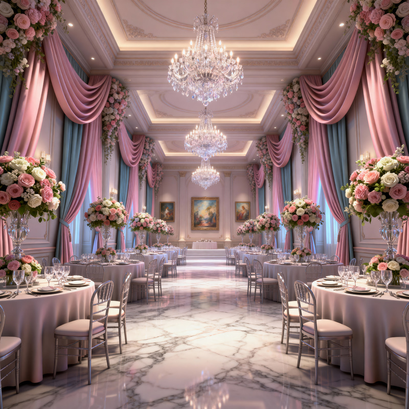 Extravagant 3D Reception Hall Decoration