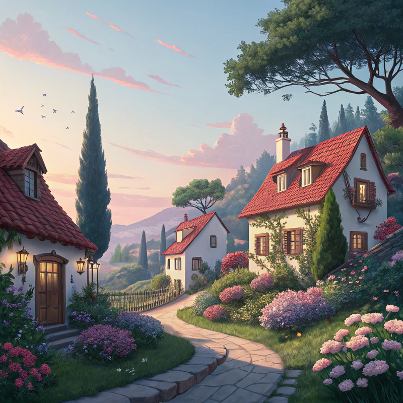 Beautiful Aesthetic Village Animation Beautiful Aesthetic Village Animation