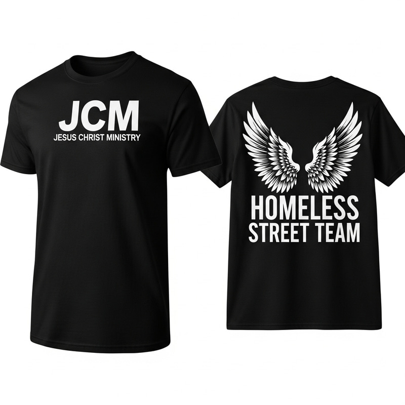 Jesus Christ Ministry Black T-Shirt Design