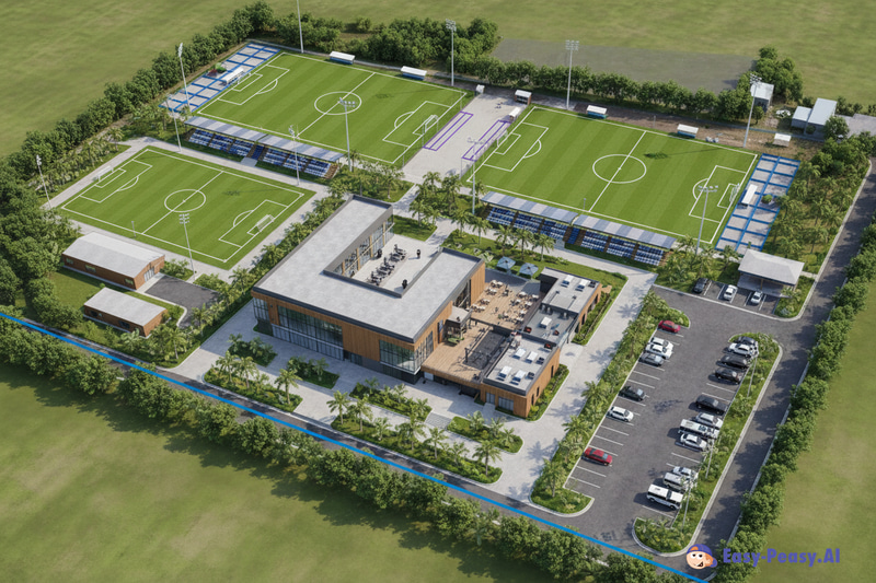 3D Design of a Football Development Complex 3D Design of a Football Development Complex