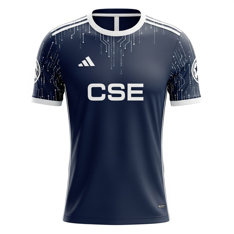 Modern Navy Blue Football Jersey for CSE Students