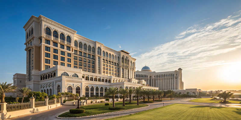 Ritz Carlton Hotel Abu Dhabi on a Sunny Day