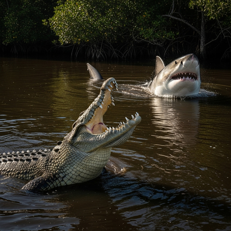 Crocodile vs Shark: Nature's Ultimate Showdown