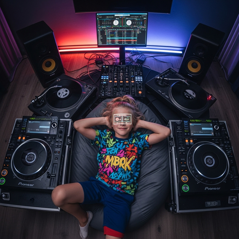 Lazy Kid with DJ Set - Chill Music Vibes
