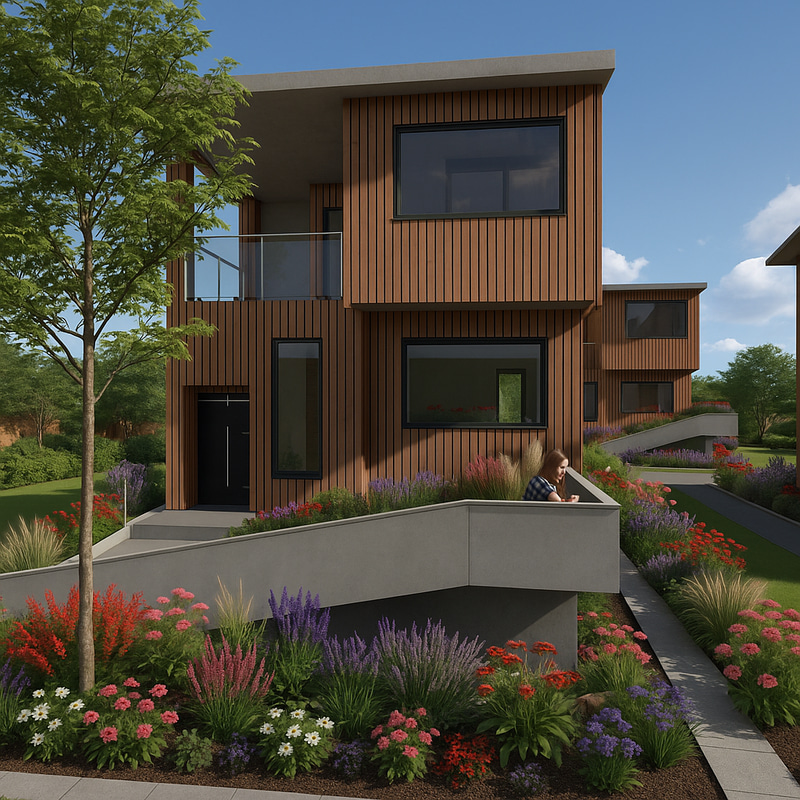 Beautifully Ambient Space with Trees and Flowers Beautifully Ambient Space with Trees and Flowers