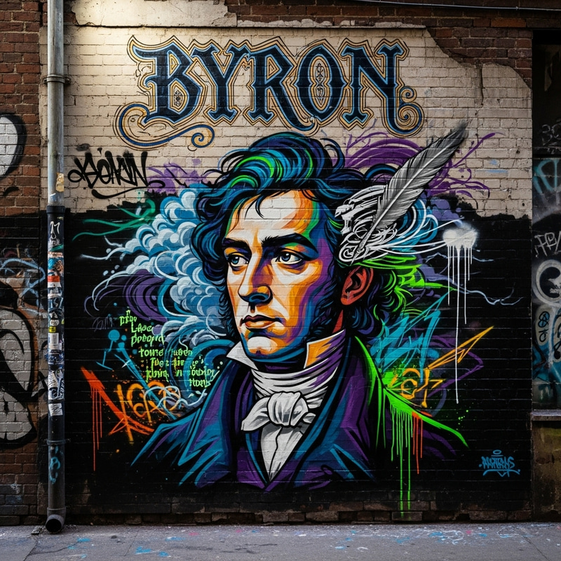 Byron in Graffiti Style - Unique Art