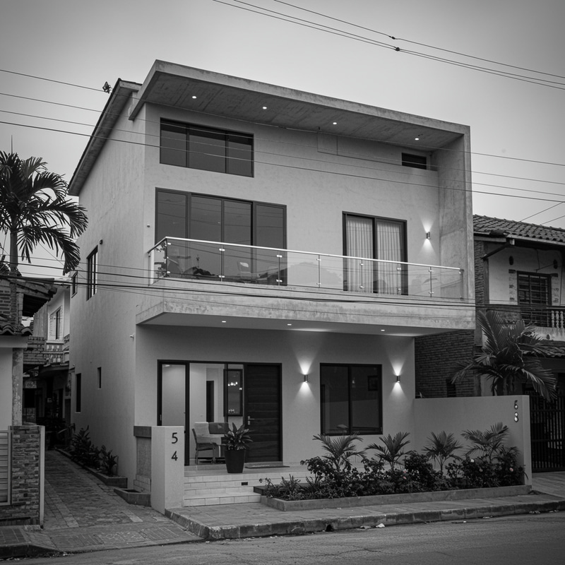 Modern 2-Story House Design with Balcony Modern 2-Story House Design with Balcony