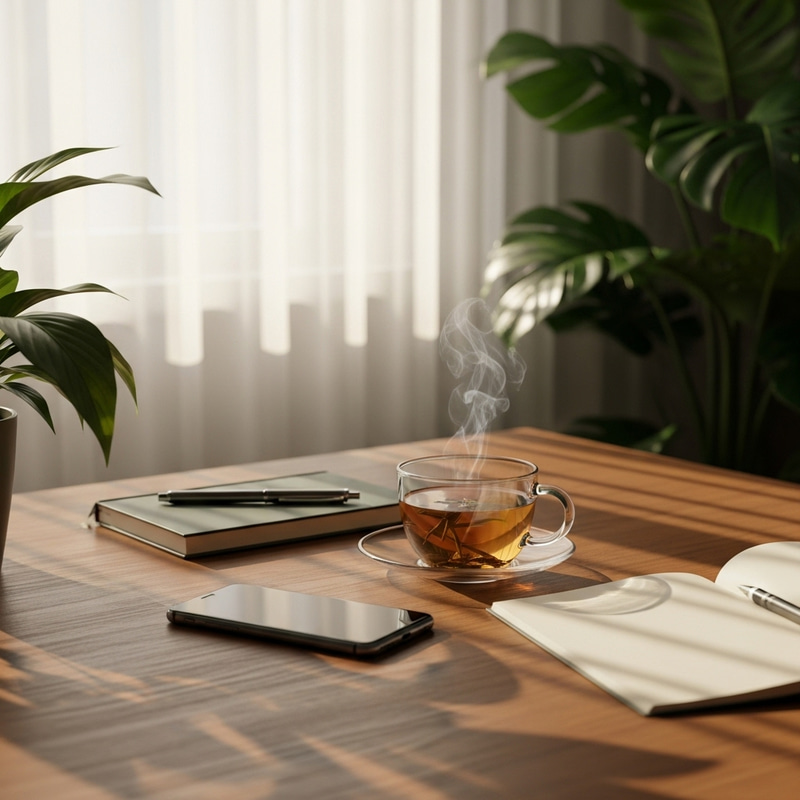 Serene Minimalistic Desktop for Mindfulness Serene Minimalistic Desktop for Mindfulness