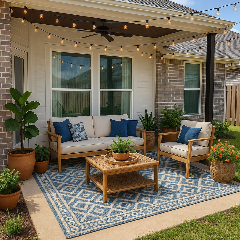 Cozy Patio Ideas: Furniture, Rugs & Garden Decor Cozy Patio Ideas: Furniture, Rugs & Garden Decor