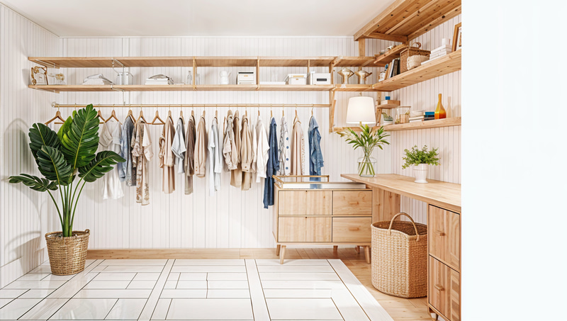 Tropical Walk-in Closet Design Ideas Tropical Walk-in Closet Design Ideas