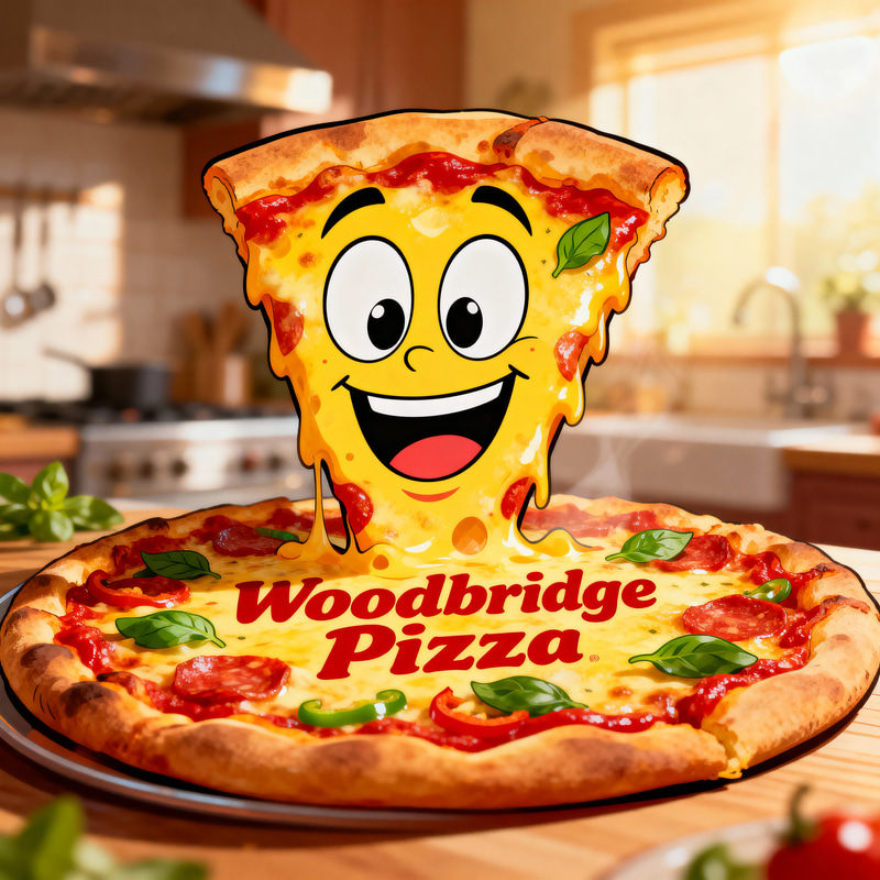 Whimsical Woodbridge Pizza Illustration Whimsical Woodbridge Pizza Illustration