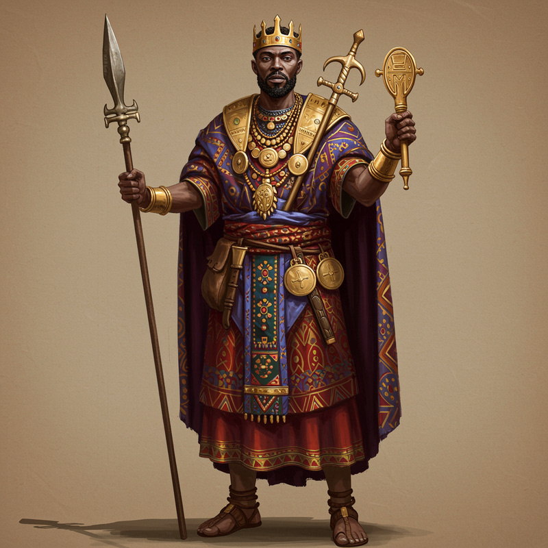 Medieval African King in Traditional Regalia Medieval African King in Traditional Regalia