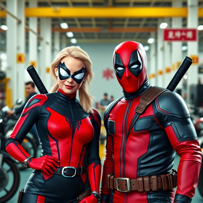 Spider Gwen & Deadpool: Superheroes at Wuling Motor Spider Gwen & Deadpool: Superheroes at Wuling Motor