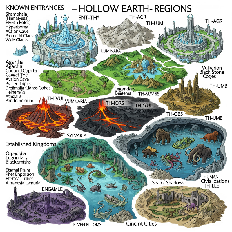 Hollow Earth: Entrances and Regions Overview Hollow Earth: Entrances and Regions Overview