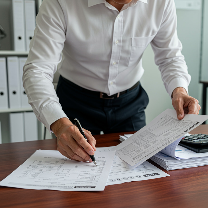Accountant Preparing Financial Statements