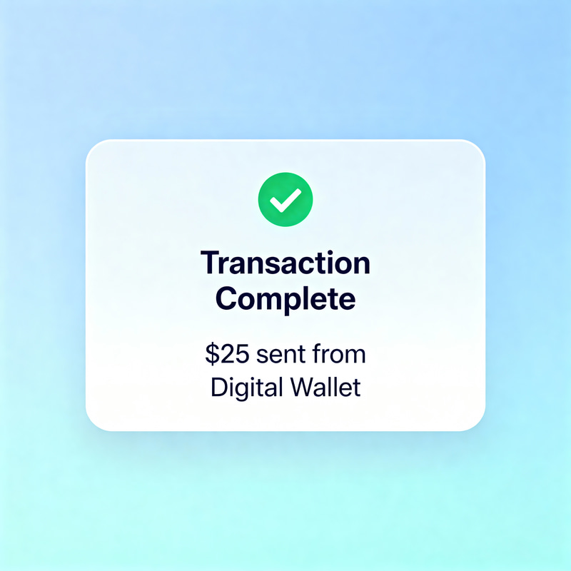 Complete Mobile Transaction - Digital Wallet Success Complete Mobile Transaction - Digital Wallet Success
