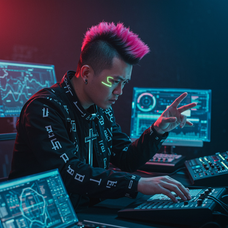 Futuristic Asian Musician - Christian Music Innovator Futuristic Asian Musician - Christian Music Innovator