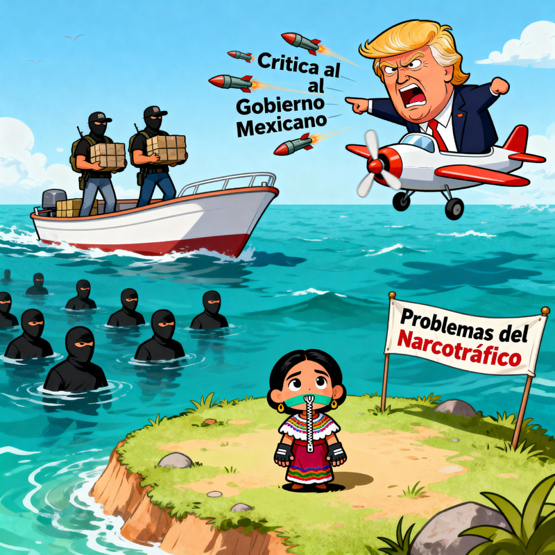 Political Cartoon: Drug Trafficking Satire Political Cartoon: Drug Trafficking Satire