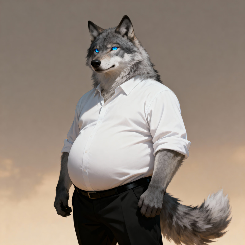 Wise Anthropomorphic Wolf Character Design Wise Anthropomorphic Wolf Character Design
