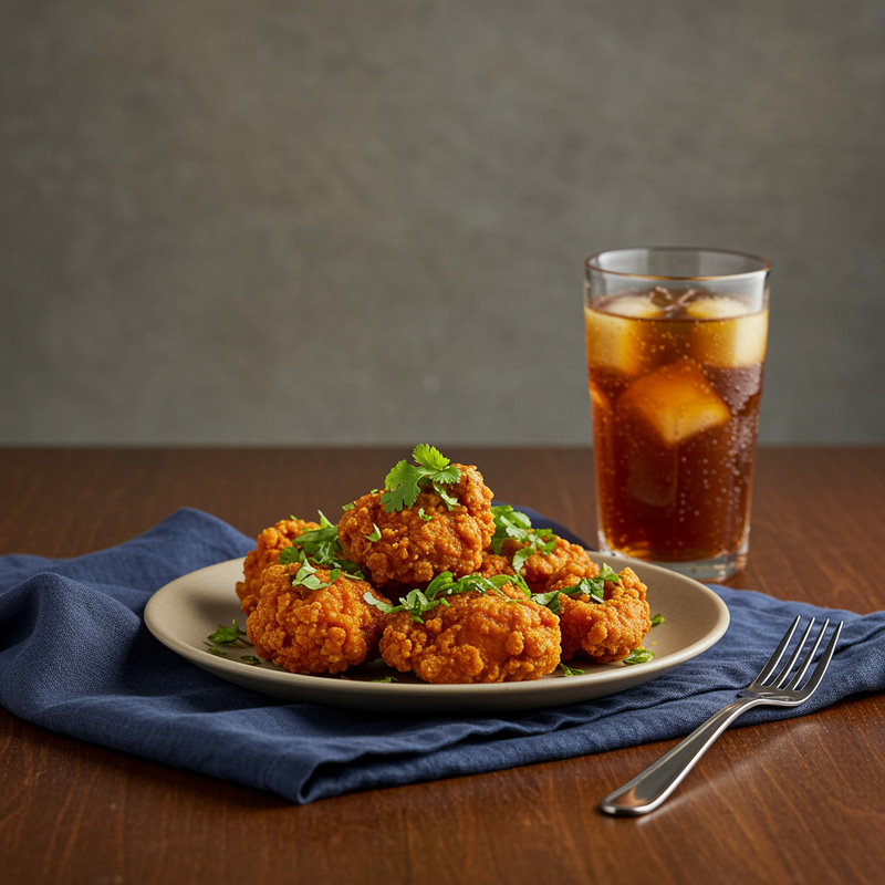 Delicious Chicken 65 with Stylish Table Setting