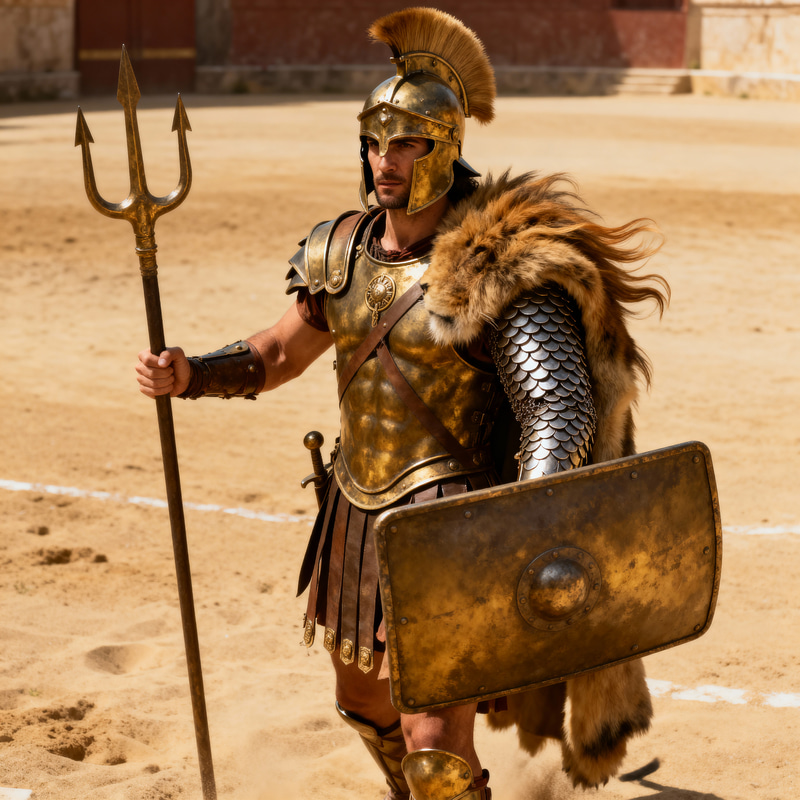 Retiarius Gladiator: Thracian Warrior in Action