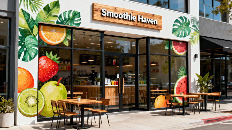 Trendy Smoothie Juice Bar - Modern Design & Vibe